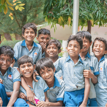 Young students smiling together
